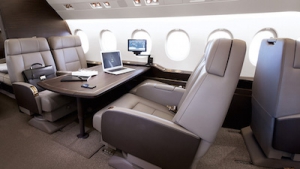 Falcon 900 club steating on private jet